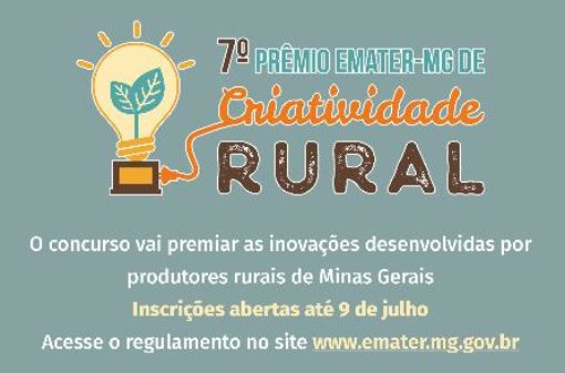 EMATER abre inscrições para o Prêmio Criatividade Rural